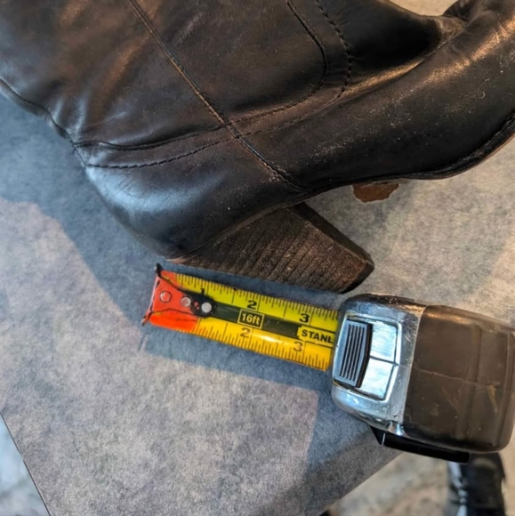 Aldo Black Leather Women's Boots - Picture 3 of 3